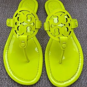 Tory Burch Neon Yellow Millers 8.5